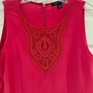 Women’s Banana Republic Lace Inset Silk Tank